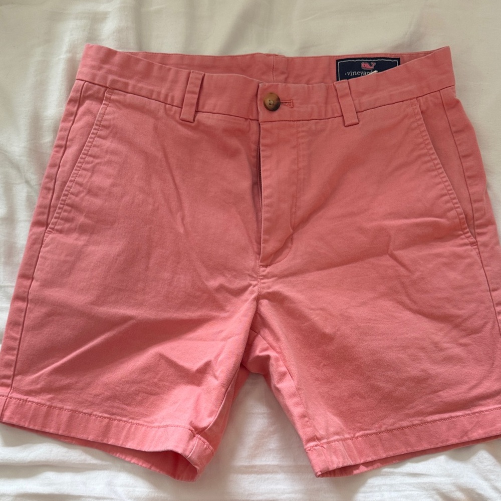 Vineyard Vines Coral Flat Front Shorts